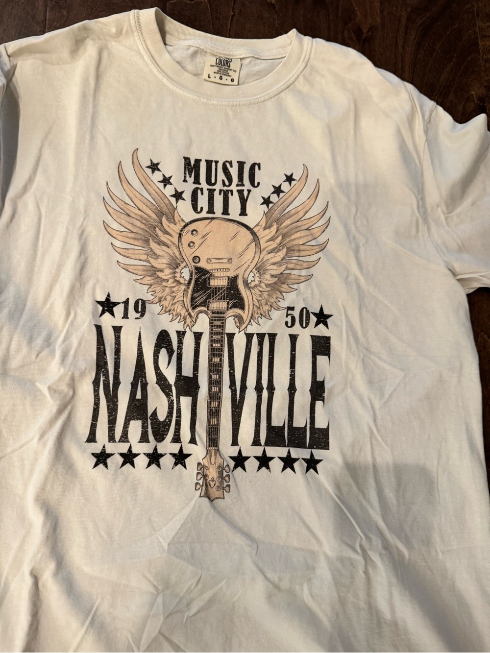 Comfort Colors Nashville Music City Graphic Tee - White